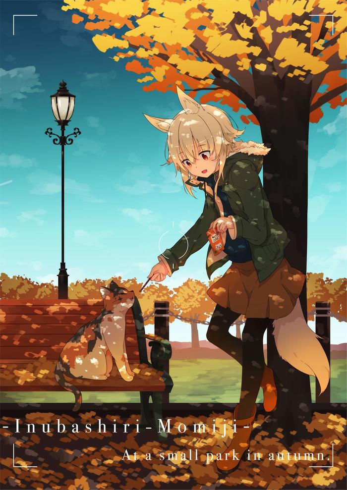 【C91】椛和银杏并木。【犬走椛】插画图片壁纸