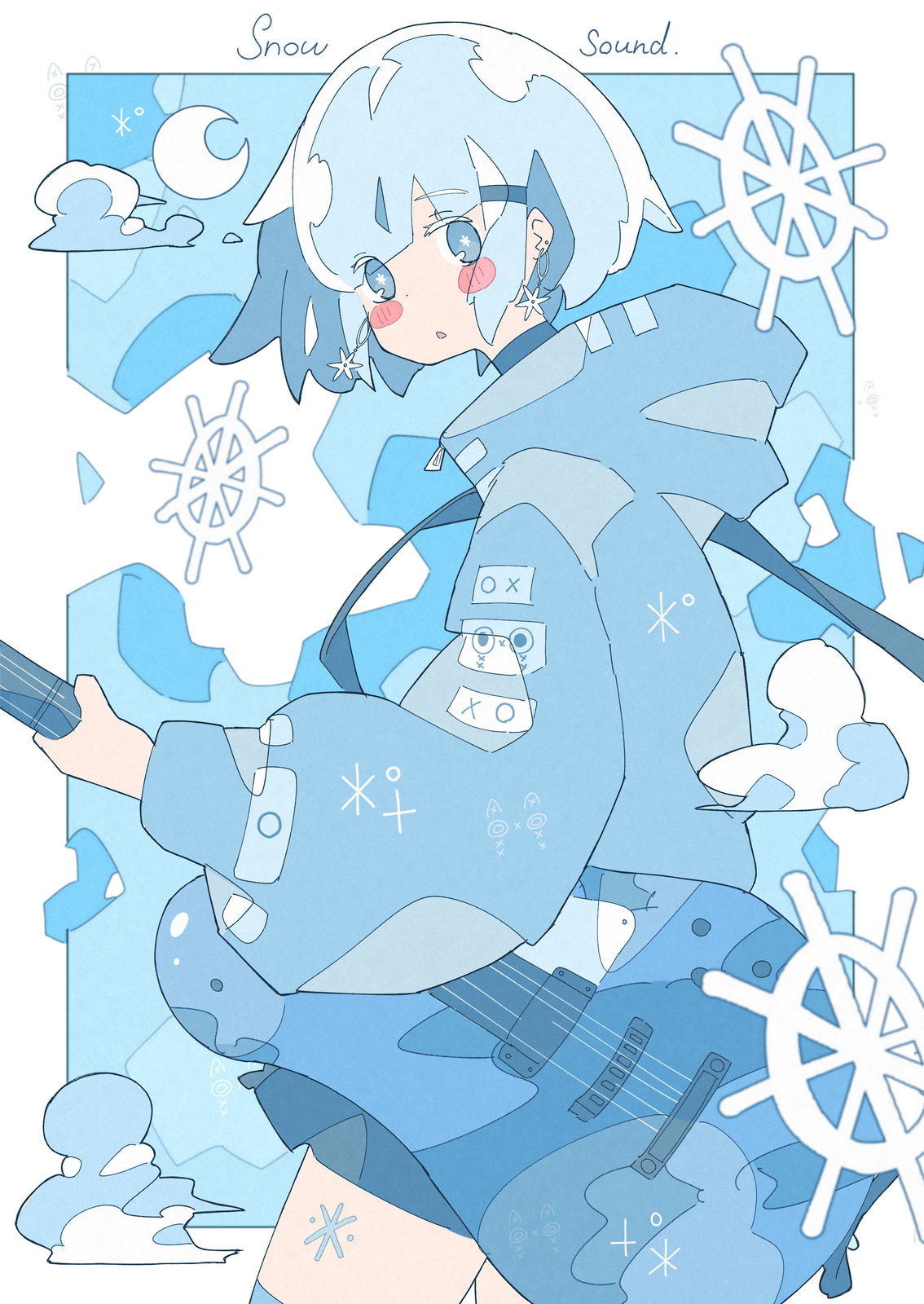 “有雪的声音❄」插画图片壁纸