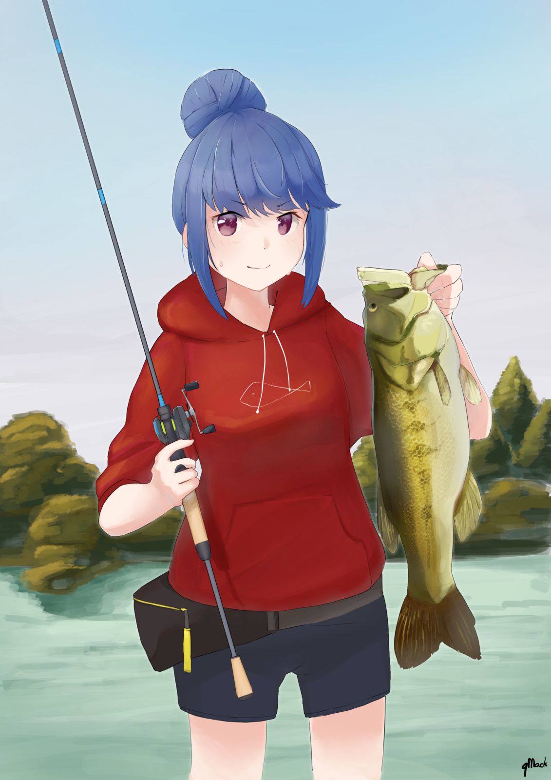 bass fishing插画图片壁纸