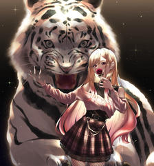 in me the tiger sniffs the rose．插画图片壁纸