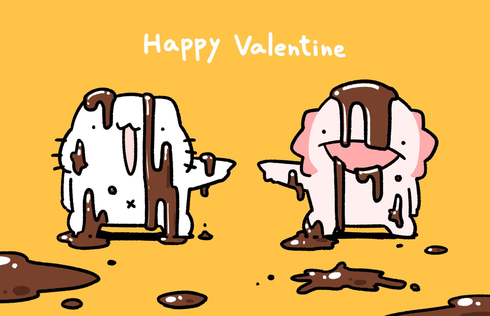 Happy Valentine插画图片壁纸