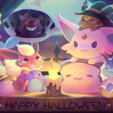 【Pokemon】Happy Halloween~!插画图片壁纸