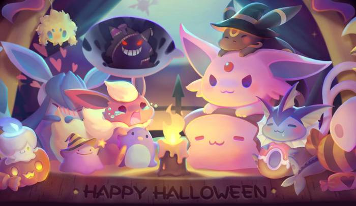 【Pokemon】Happy Halloween~!插画图片壁纸