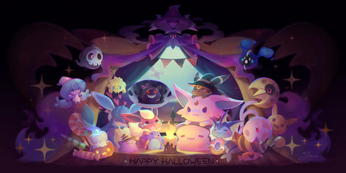 【Pokemon】Happy Halloween~!插画图片壁纸