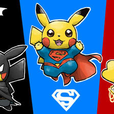 Pikachu Justice League插画图片壁纸