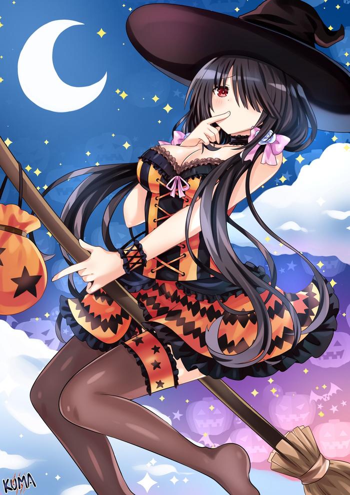 Kurumi Halloween插画图片壁纸