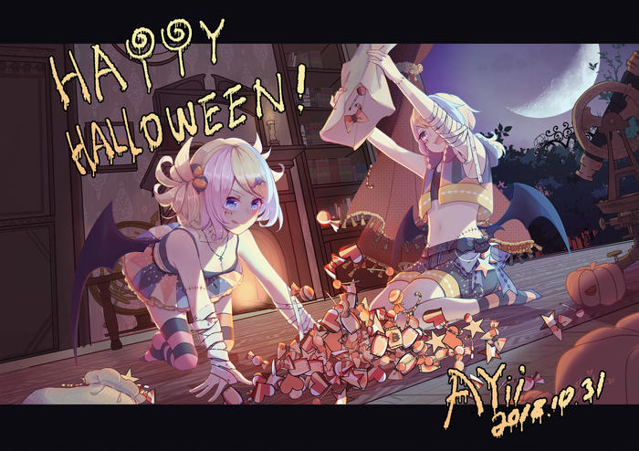 happy halloween 2018插画图片壁纸