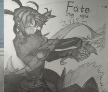 saber-动漫素描fate