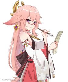 Megane Yae Miko ✨插画图片壁纸