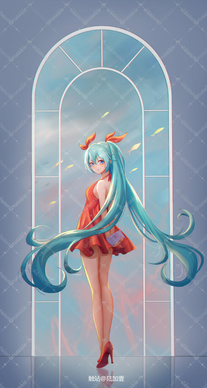 初音未来公主殿下插画图片壁纸