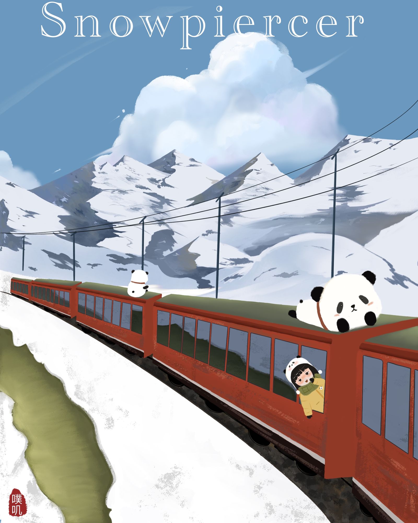雪国列车插画图片壁纸