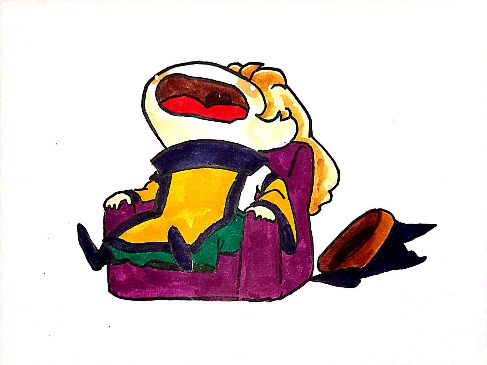 像垂头什么的插画图片壁纸