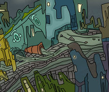 《消失的废墟》2-版画涂鸦