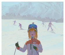 滑雪-原创女孩子