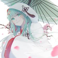 白无垢初音插画图片壁纸