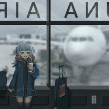 Airport Delay插画图片壁纸