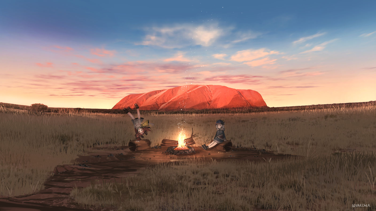 Uluru插画图片壁纸