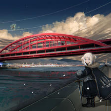 神戸大橋插画图片壁纸