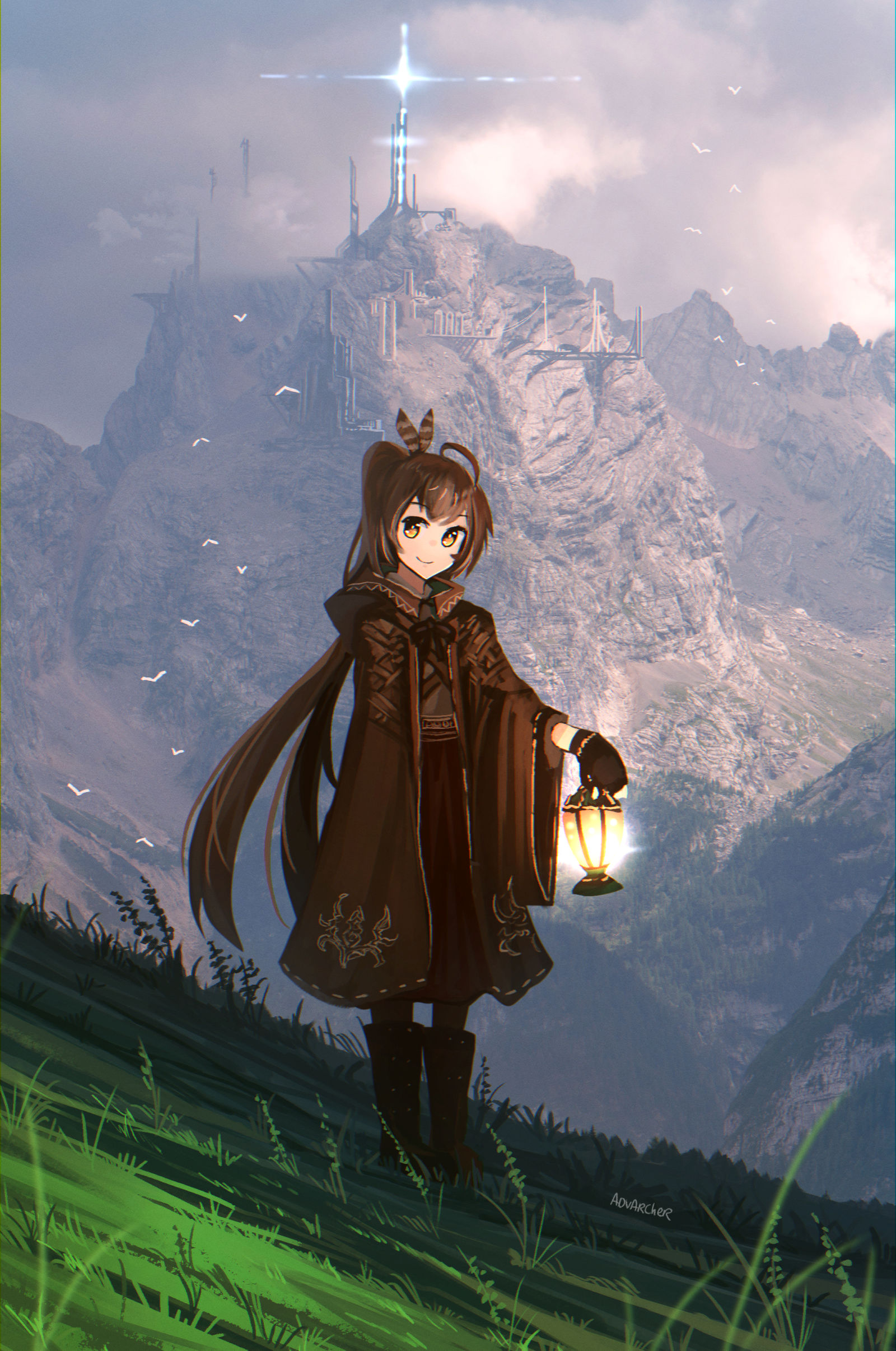 波濤万里插画图片壁纸