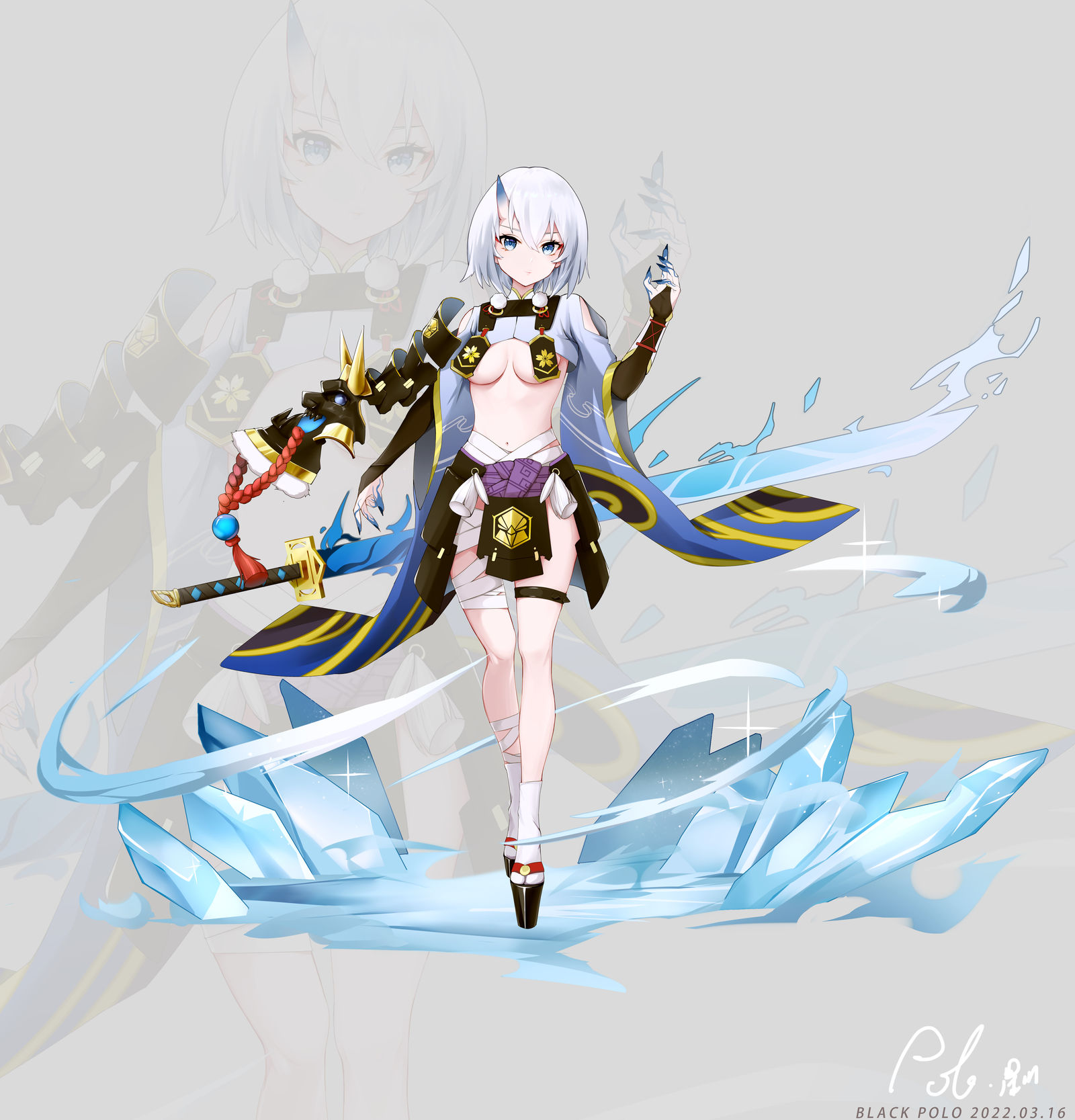 小妖刀插画图片壁纸