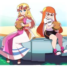 Zelda and inkling (commission)插画图片壁纸