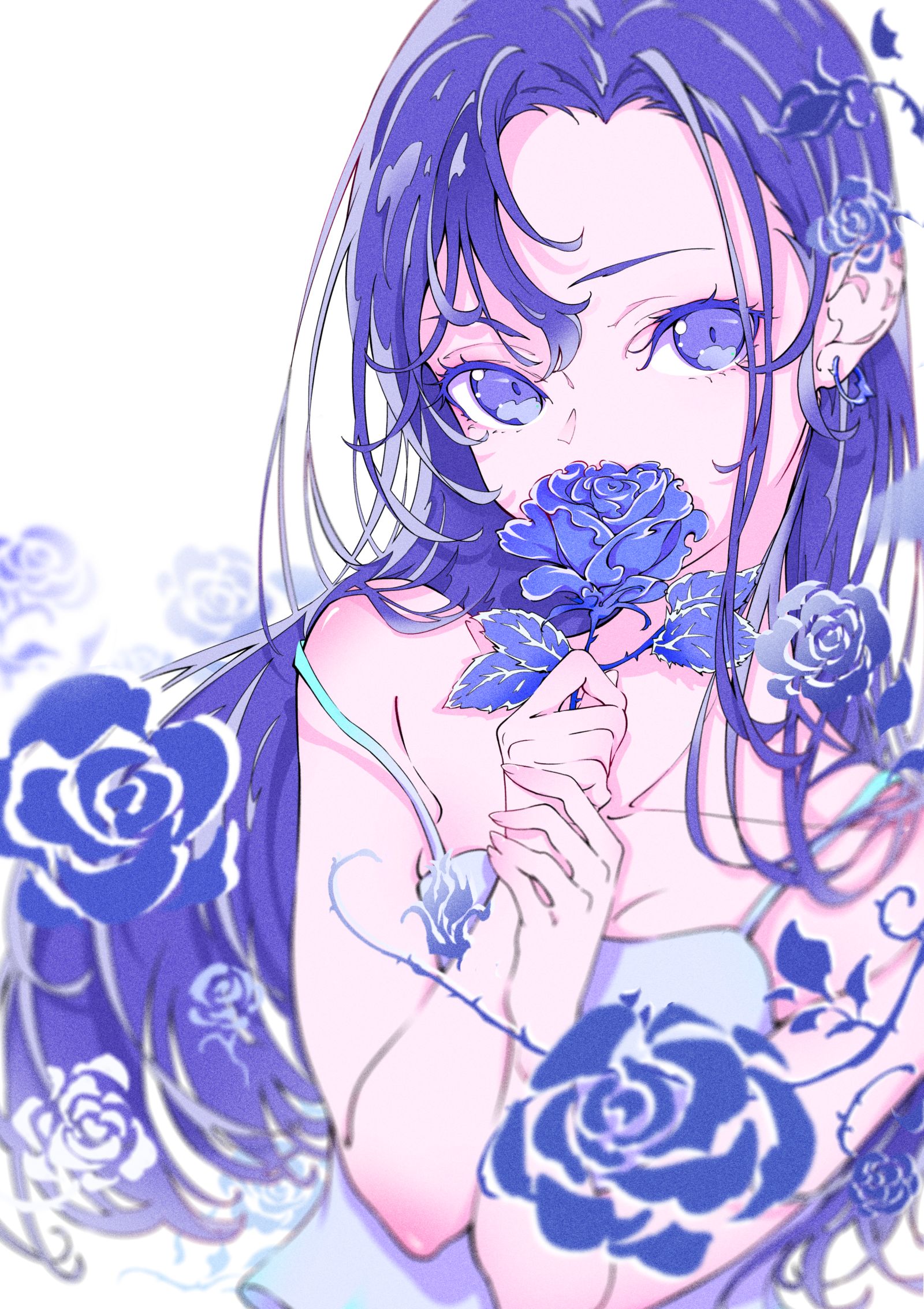 憧憬着蓝色的玫瑰