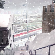 雪景色插画图片壁纸