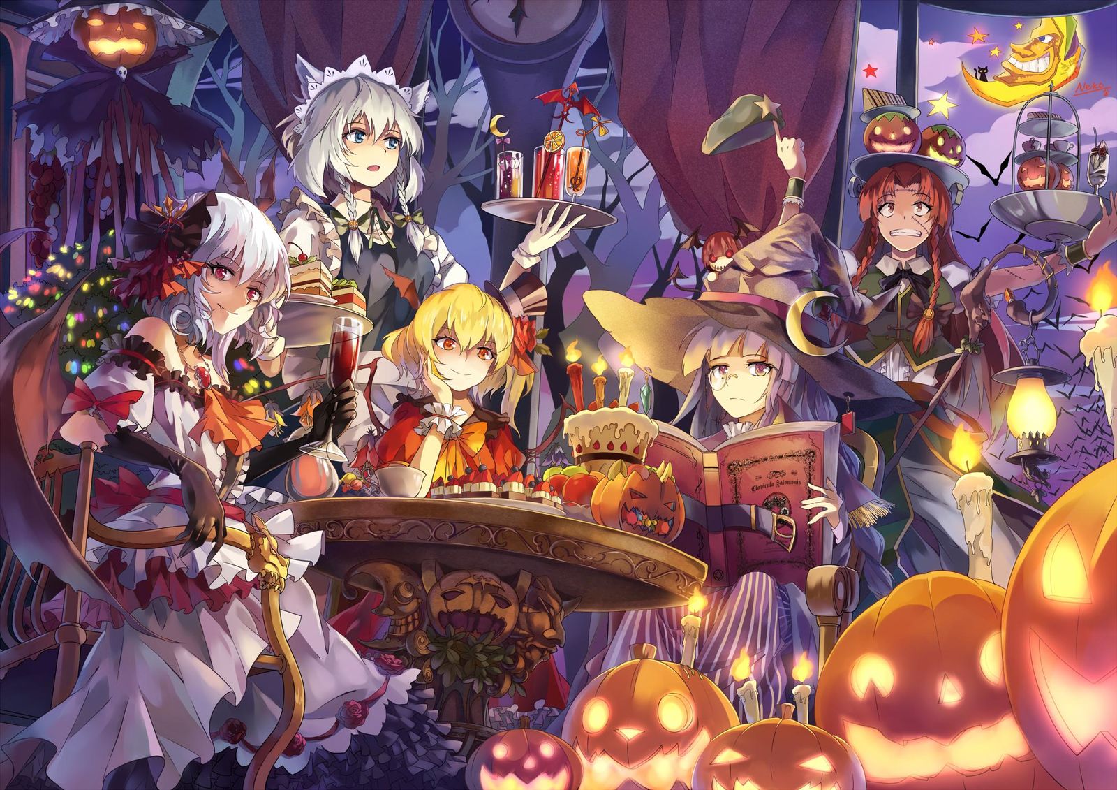 紅魔館Halloween插画图片壁纸