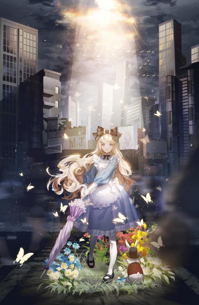 Alice in wonderland插画图片壁纸