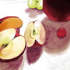 脆苹果插画图片壁纸