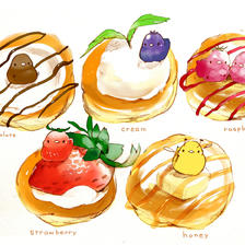 小烤饼插画图片壁纸