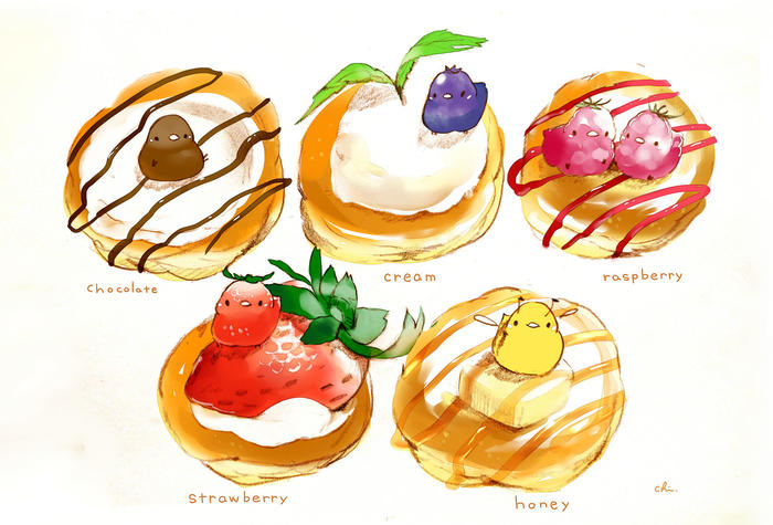 小烤饼插画图片壁纸