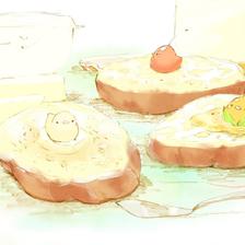 烤面包插画图片壁纸