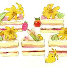 擦蛋糕插画图片壁纸