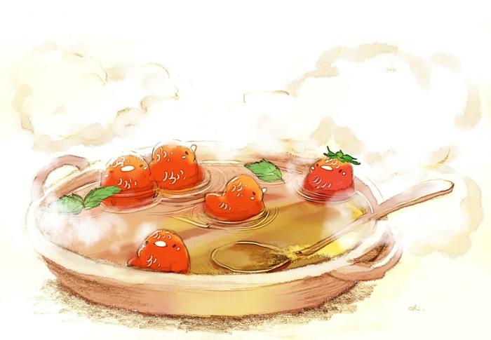 水果汤插画图片壁纸