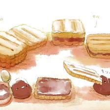 红豆三明治插画图片壁纸