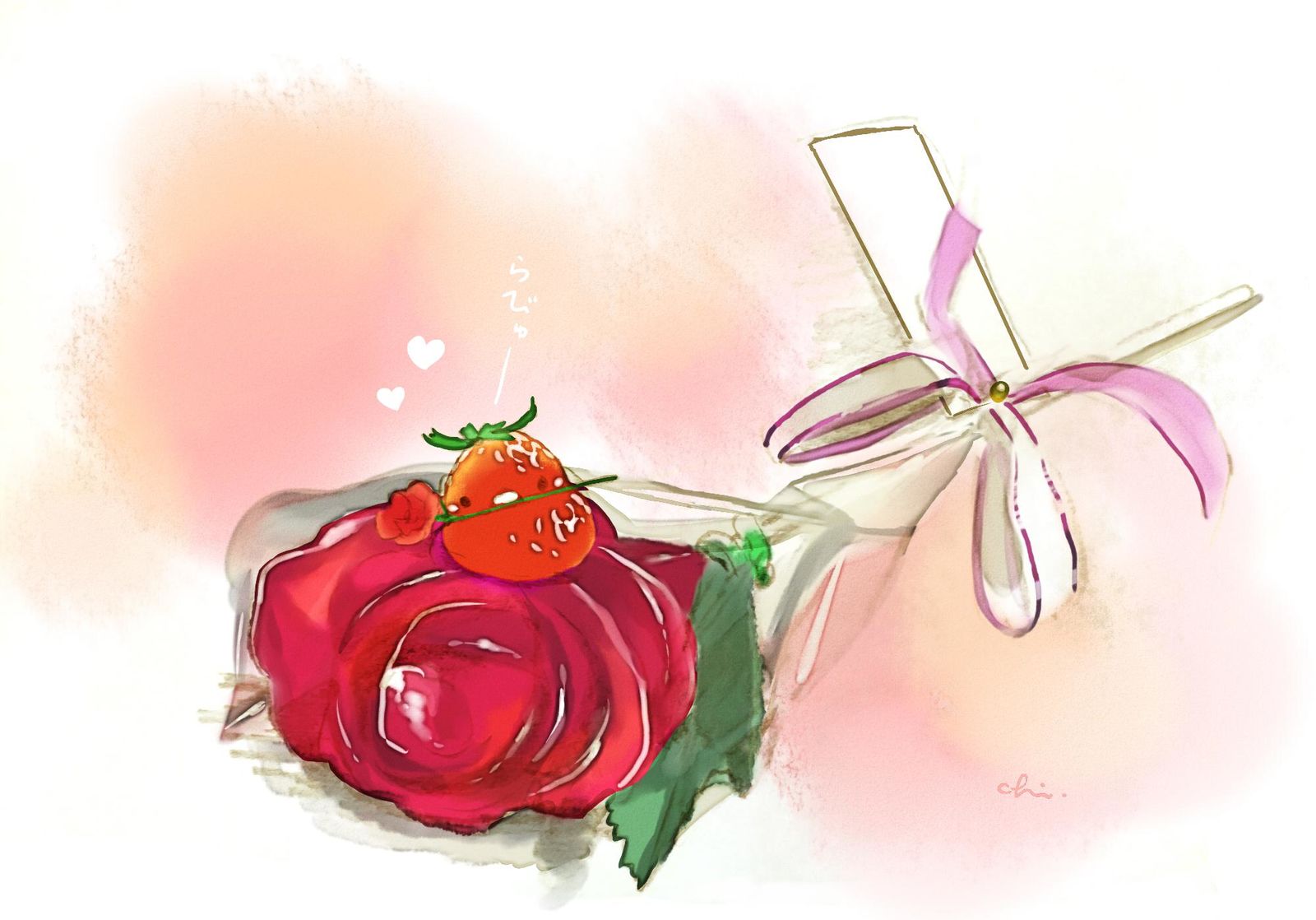 玫瑰糖插画图片壁纸