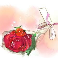 玫瑰糖插画图片壁纸