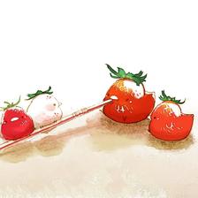 草莓插画图片壁纸