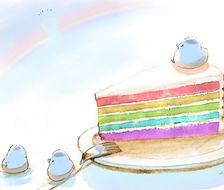 彩虹蛋糕-原创すいーとり