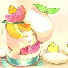 葡萄柚酸奶插画图片壁纸