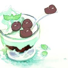 巧克力薄荷冰淇淋插画图片壁纸
