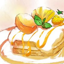 热带酸奶蛋糕插画图片壁纸