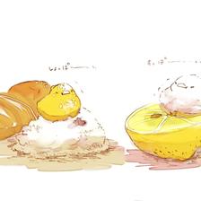 盐柠檬松糕插画图片壁纸