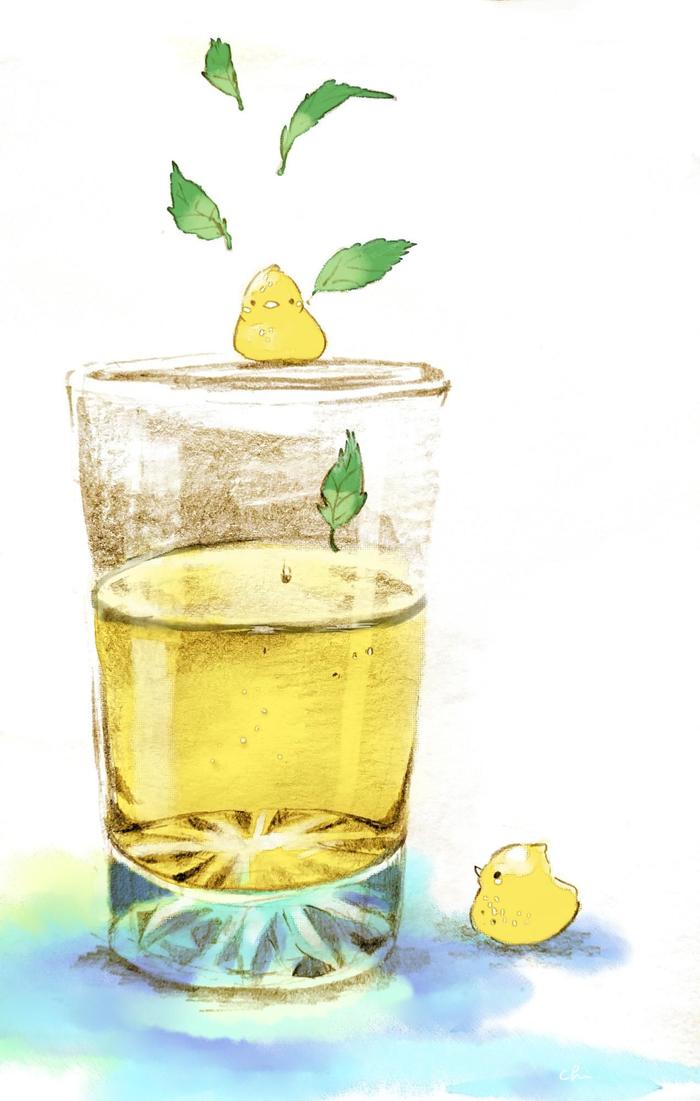 柠檬水插画图片壁纸