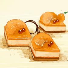橘子蛋糕插画图片壁纸