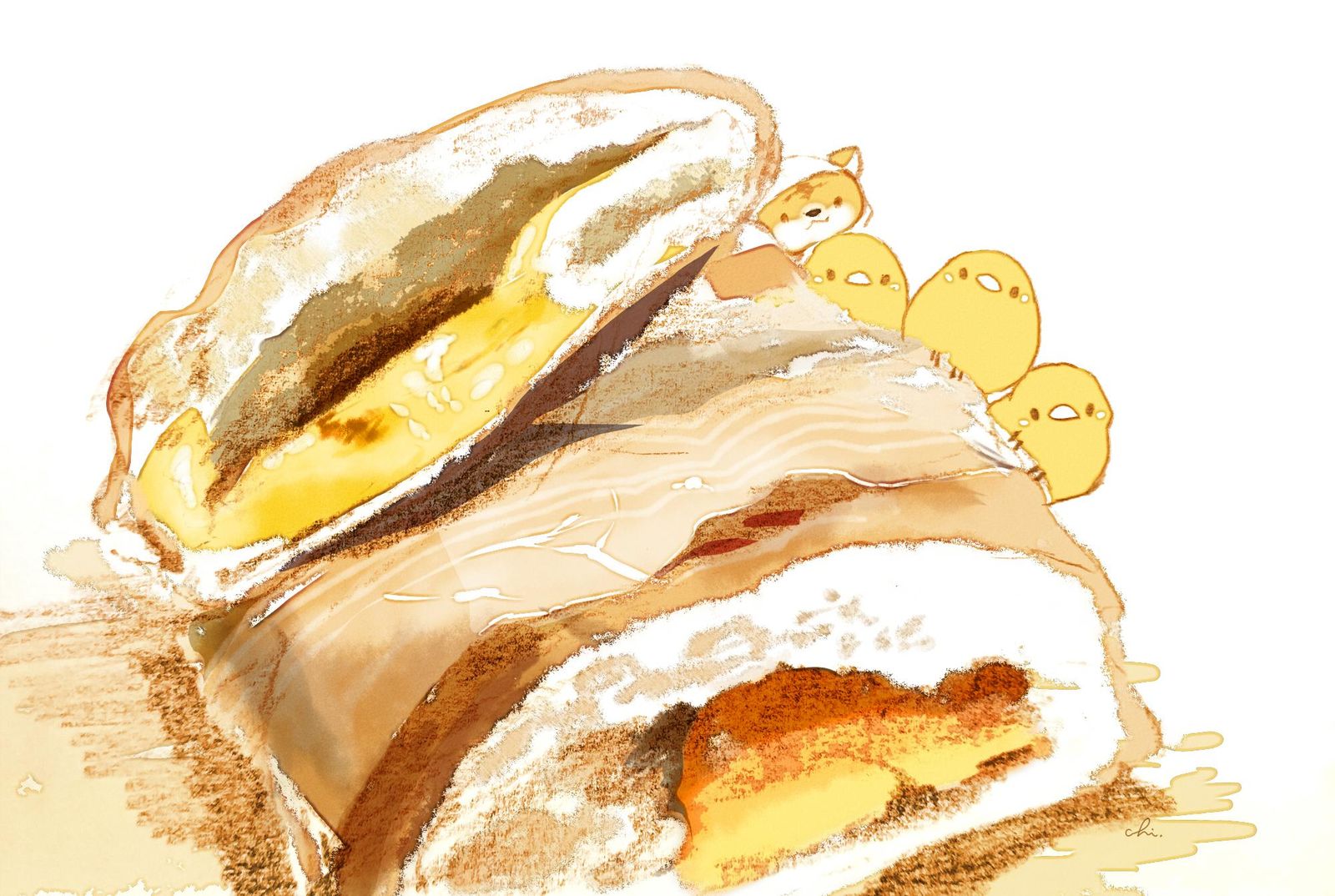 奶油面包-原创すいーとり