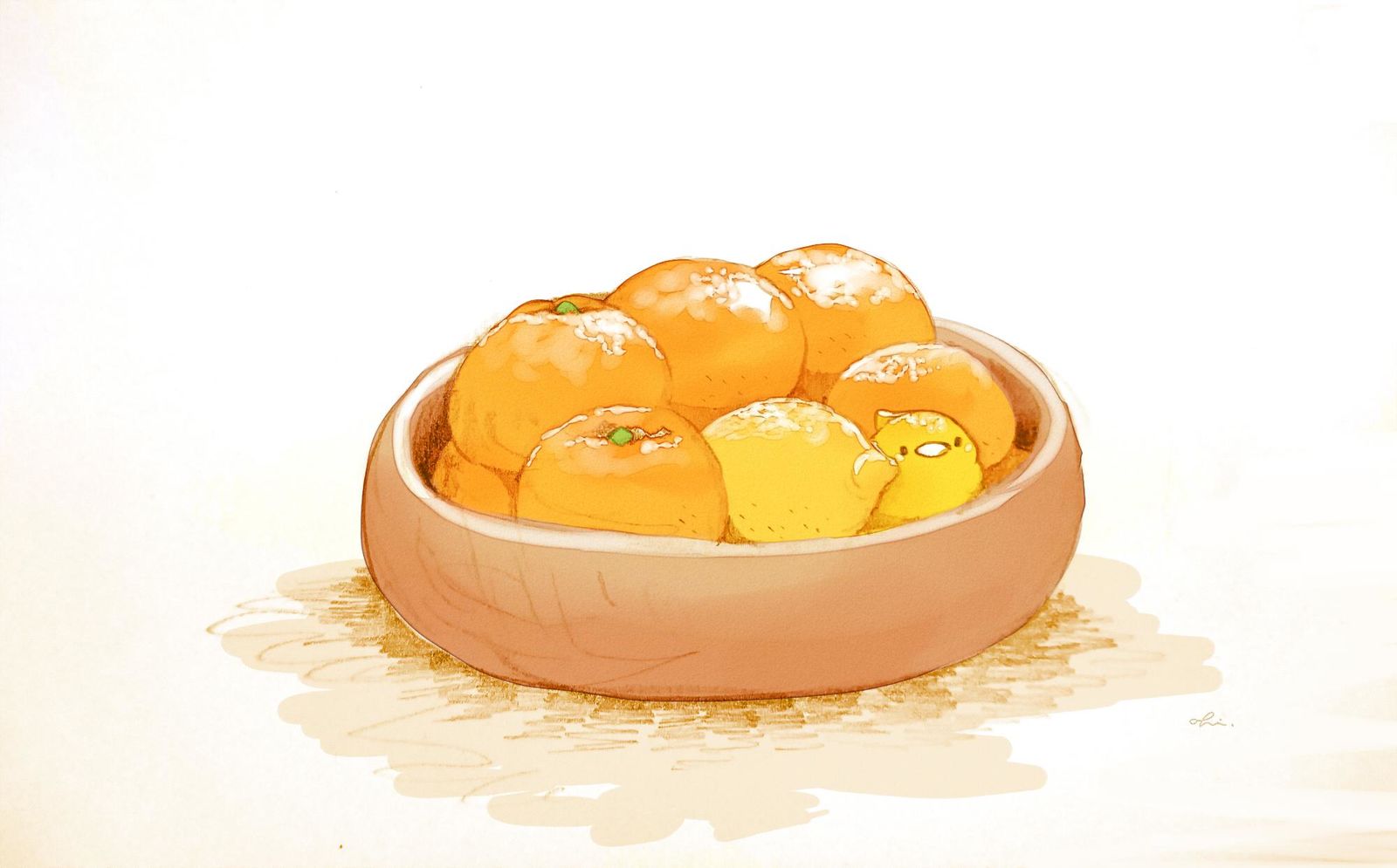 橘子山插画图片壁纸