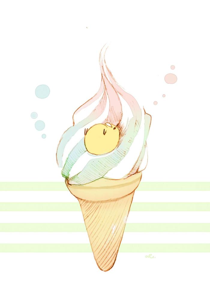冰淇淋日（是）插画图片壁纸