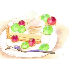 梨和葡萄蛋糕-原创すいーとり